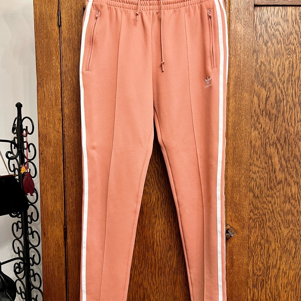 Adidas Track Pants with White Stripes